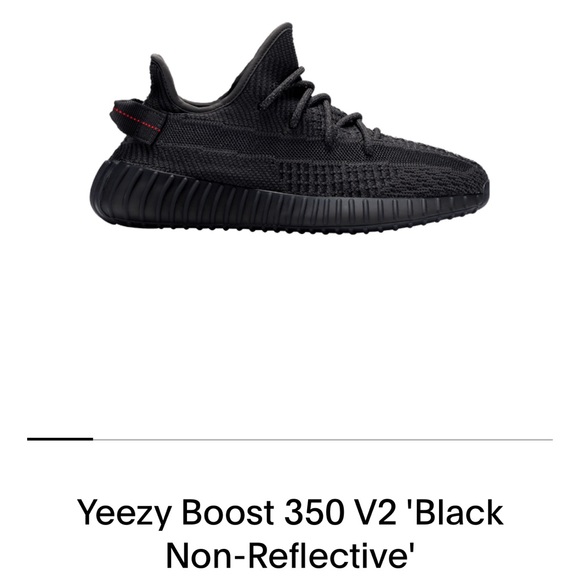 Yeezy boost 350 v2 `black non reflective’ size 4